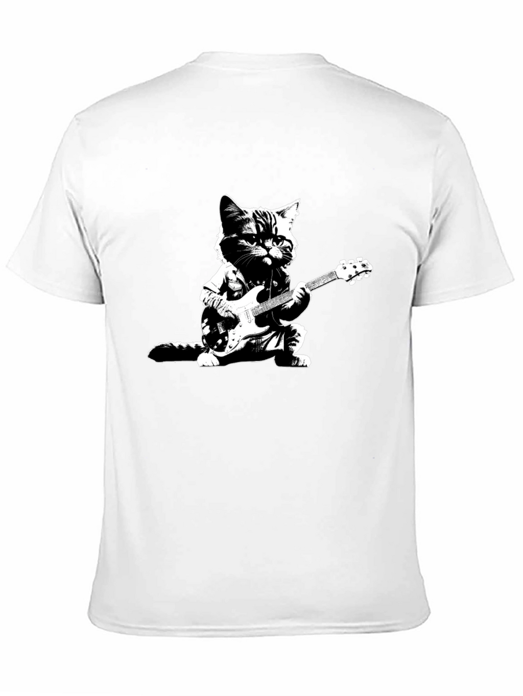Cool Cat Guitarist Black T-Shirt