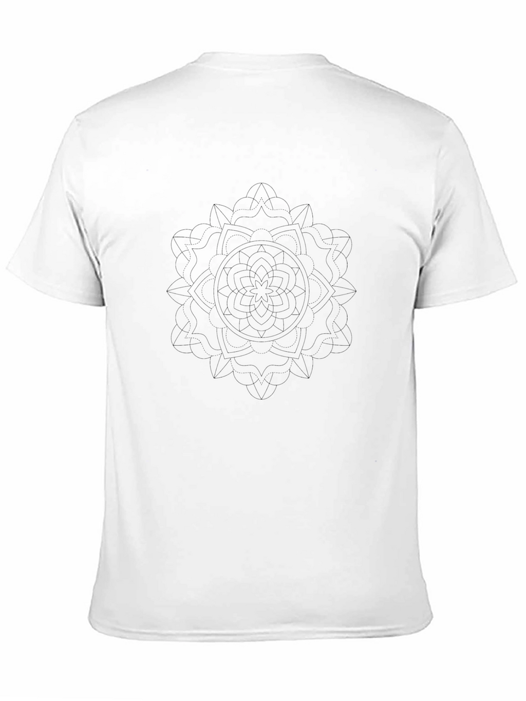 Mens Black Graphic Tee - Abstract Mandala Design