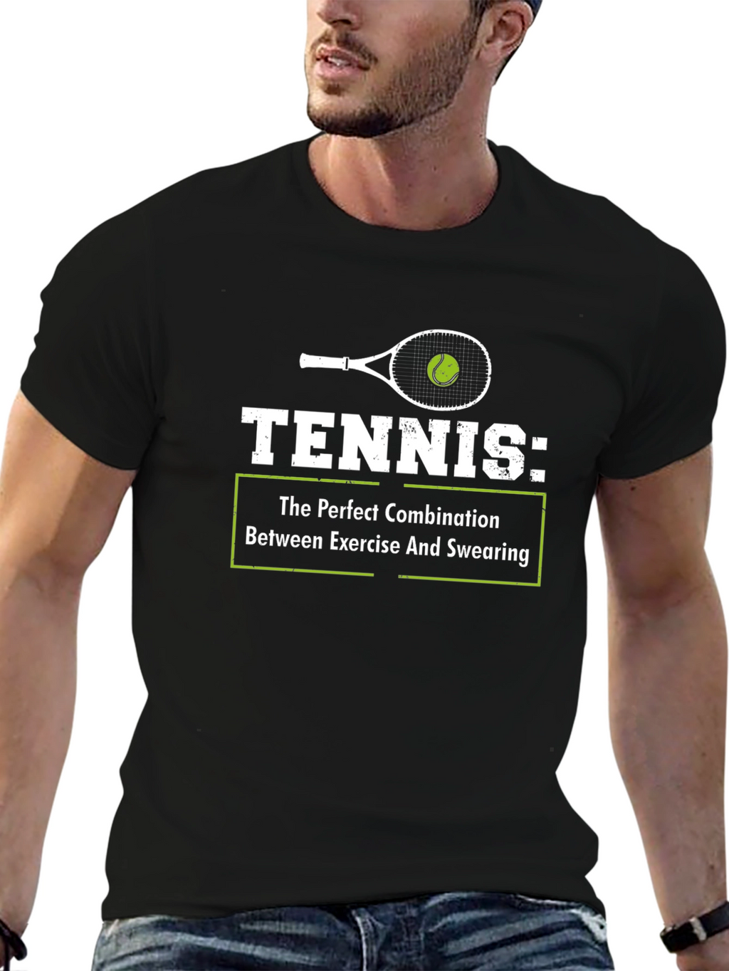 Tennis Exercise Swearing Graphic Tee
