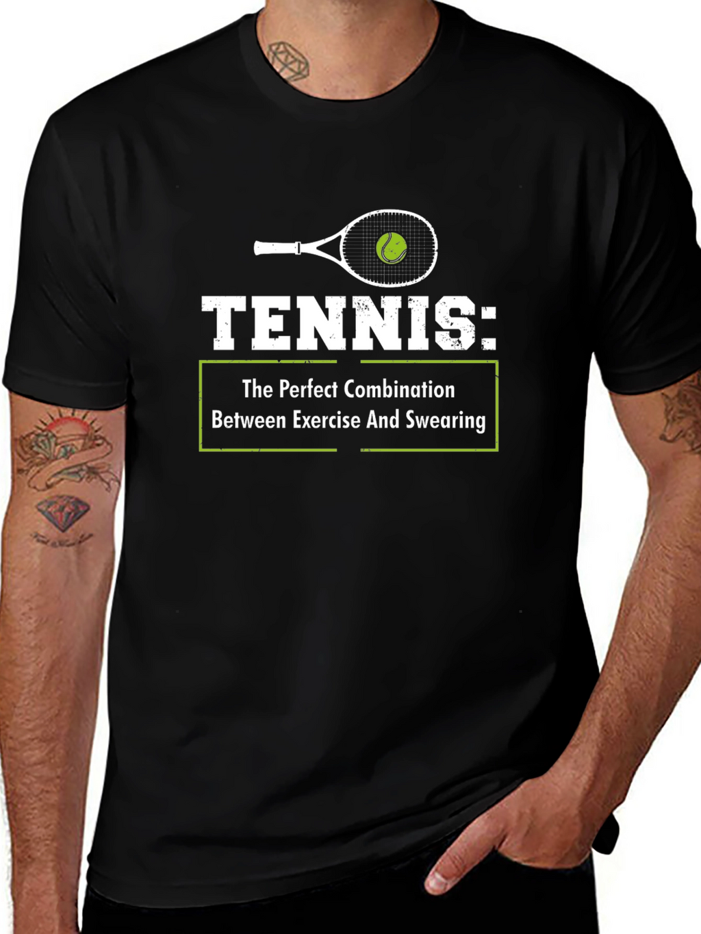Tennis Exercise Swearing Graphic Tee