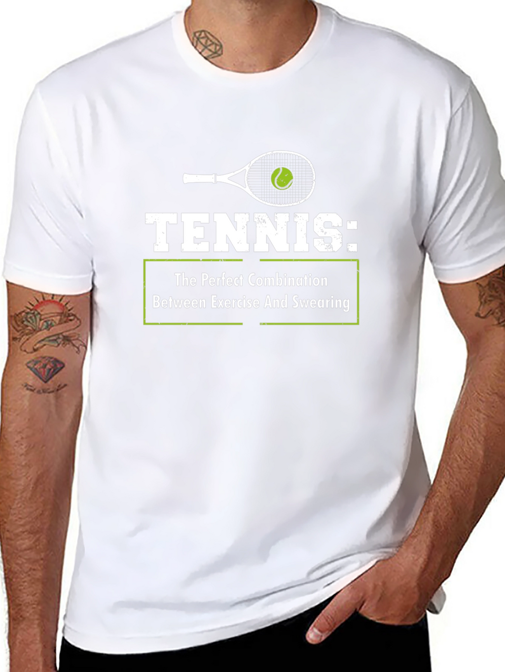Tennis Exercise Swearing Graphic Tee
