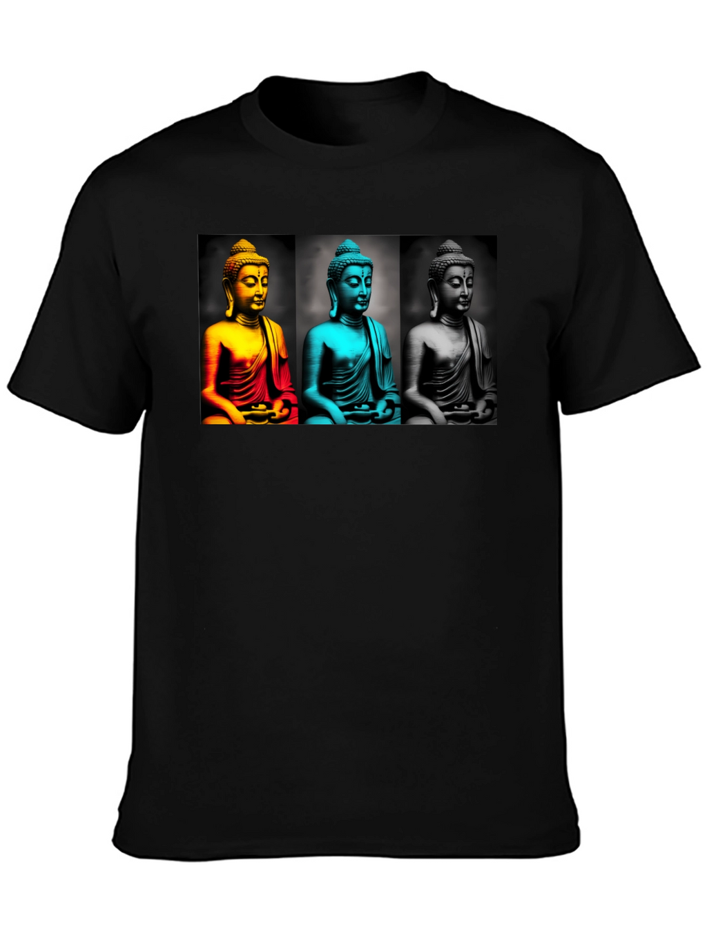 Buddha Pop Art T-Shirt - Black