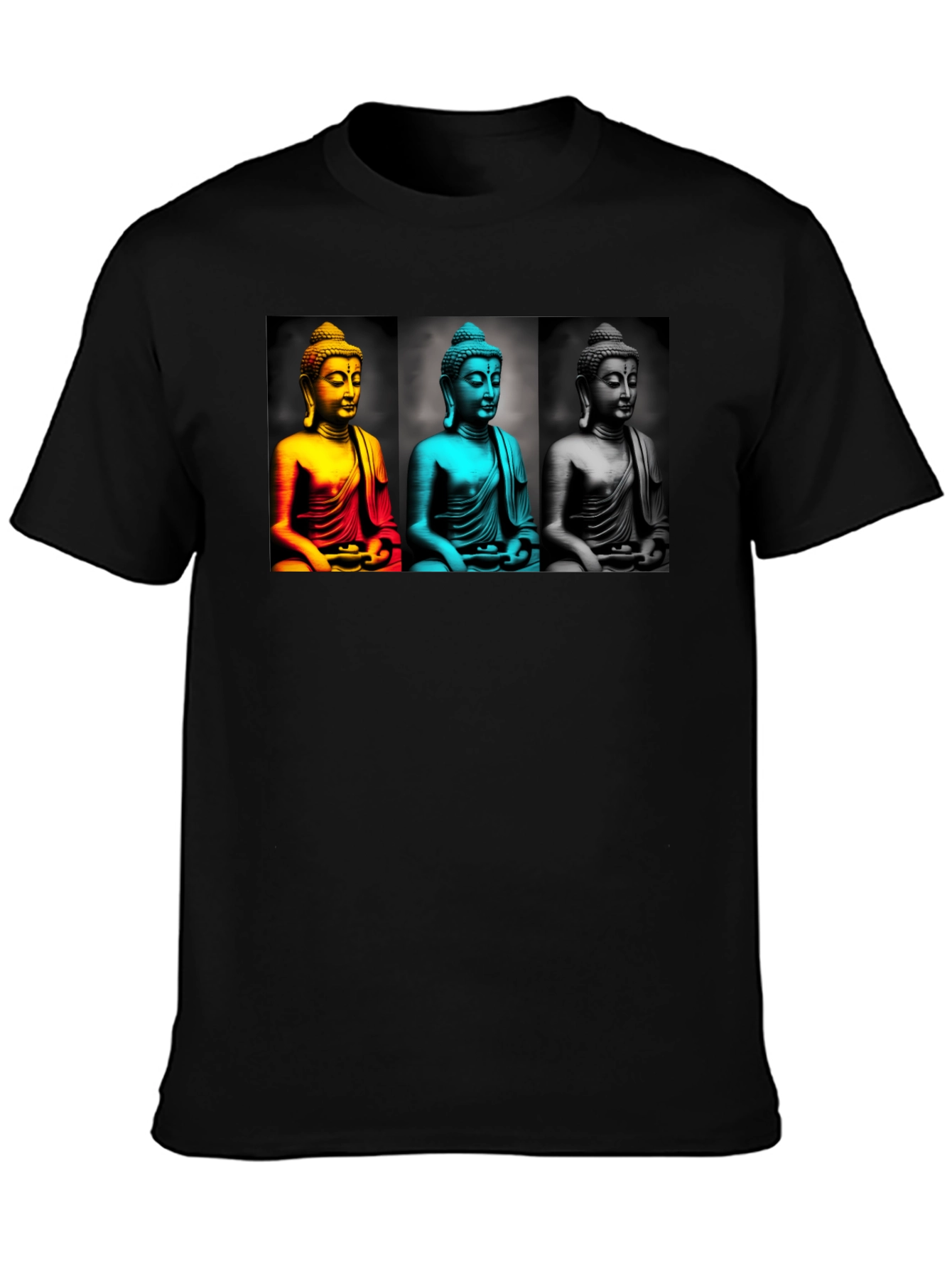 Buddha Pop Art T-Shirt - Black