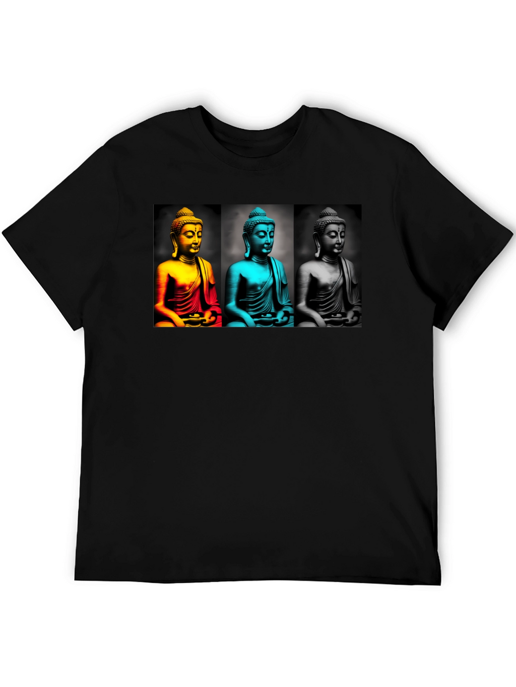 Buddha Pop Art T-Shirt - Black