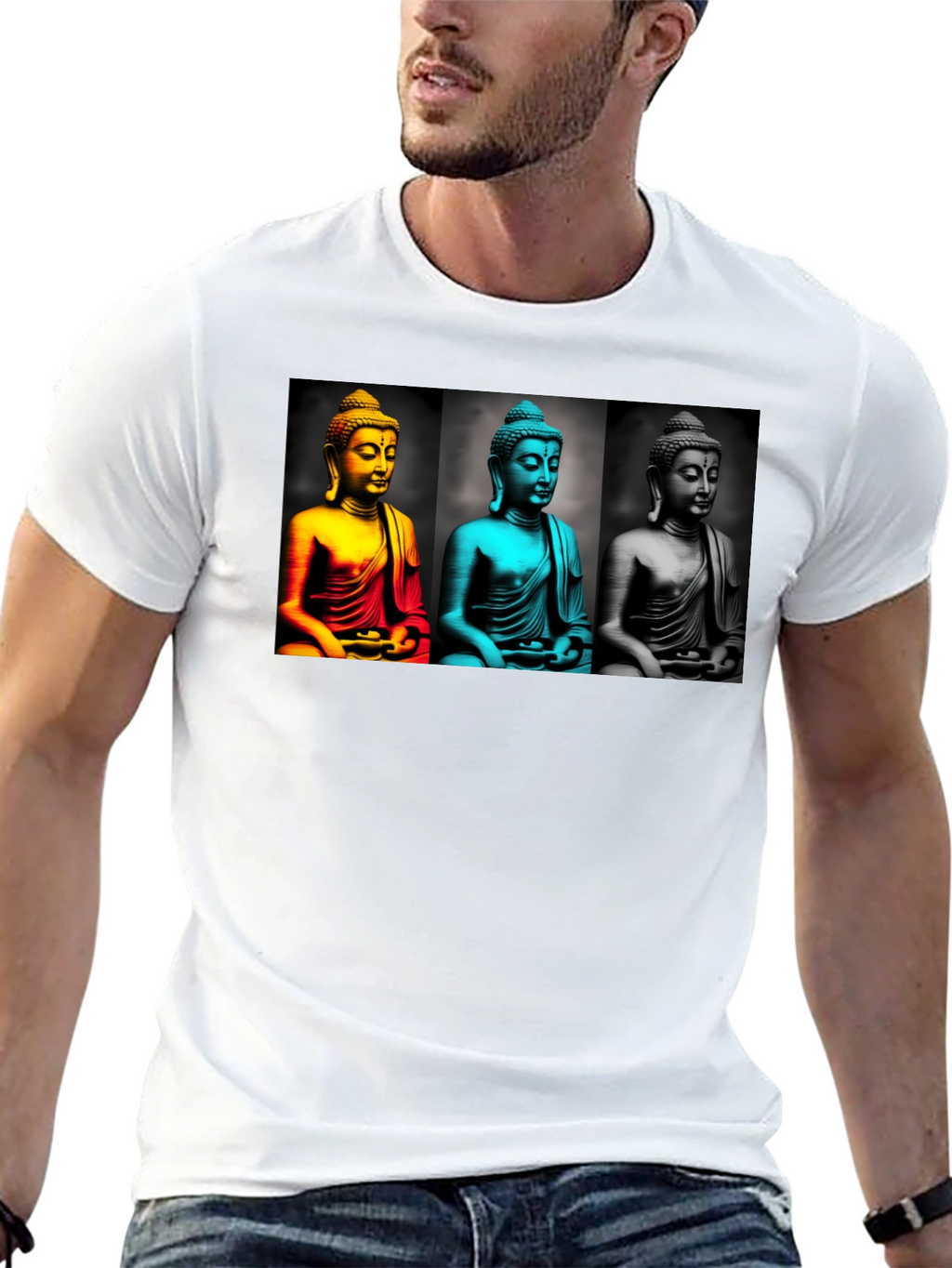 Buddha Pop Art T-Shirt - Black