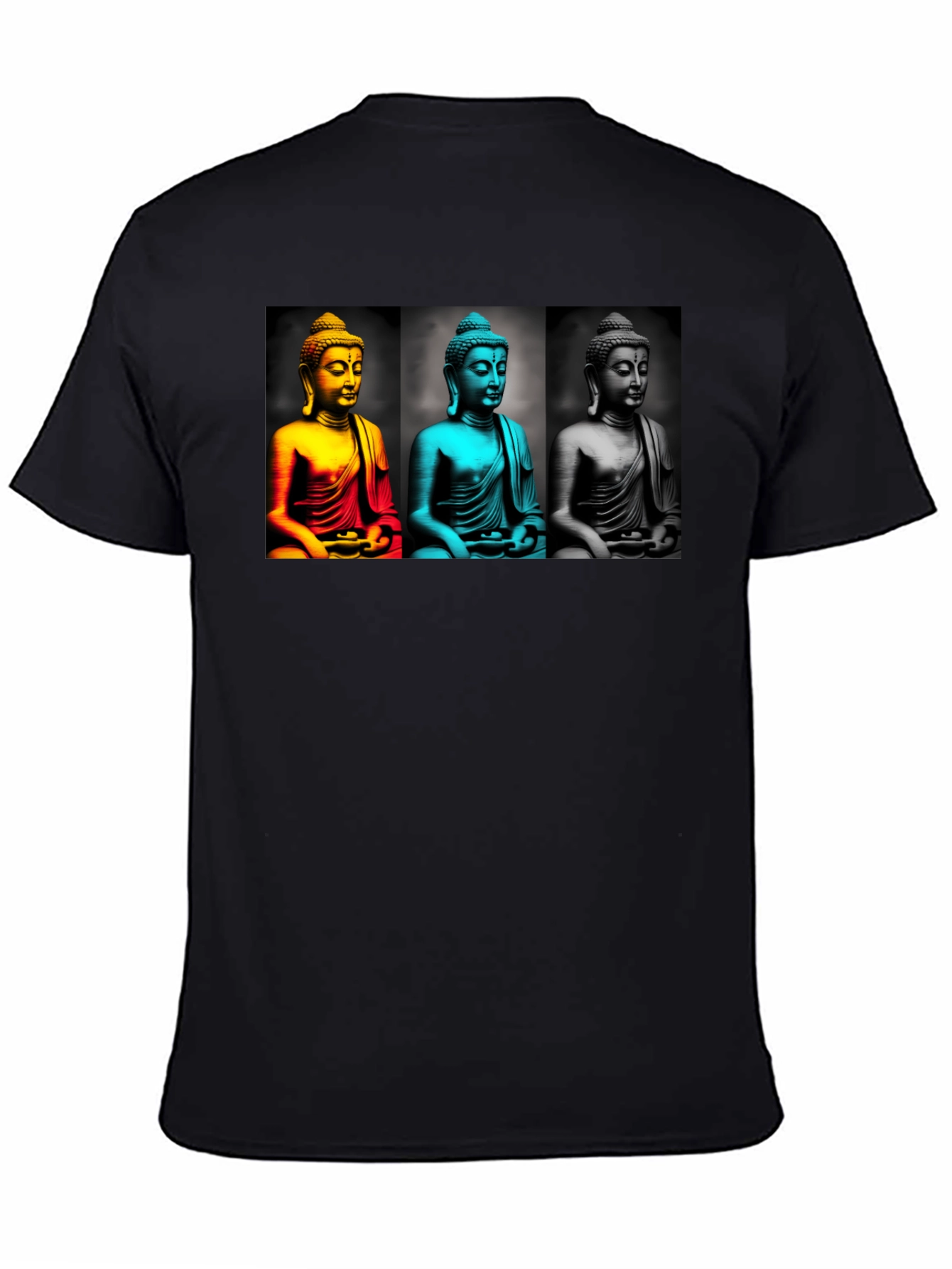 Buddha Pop Art T-Shirt - Black