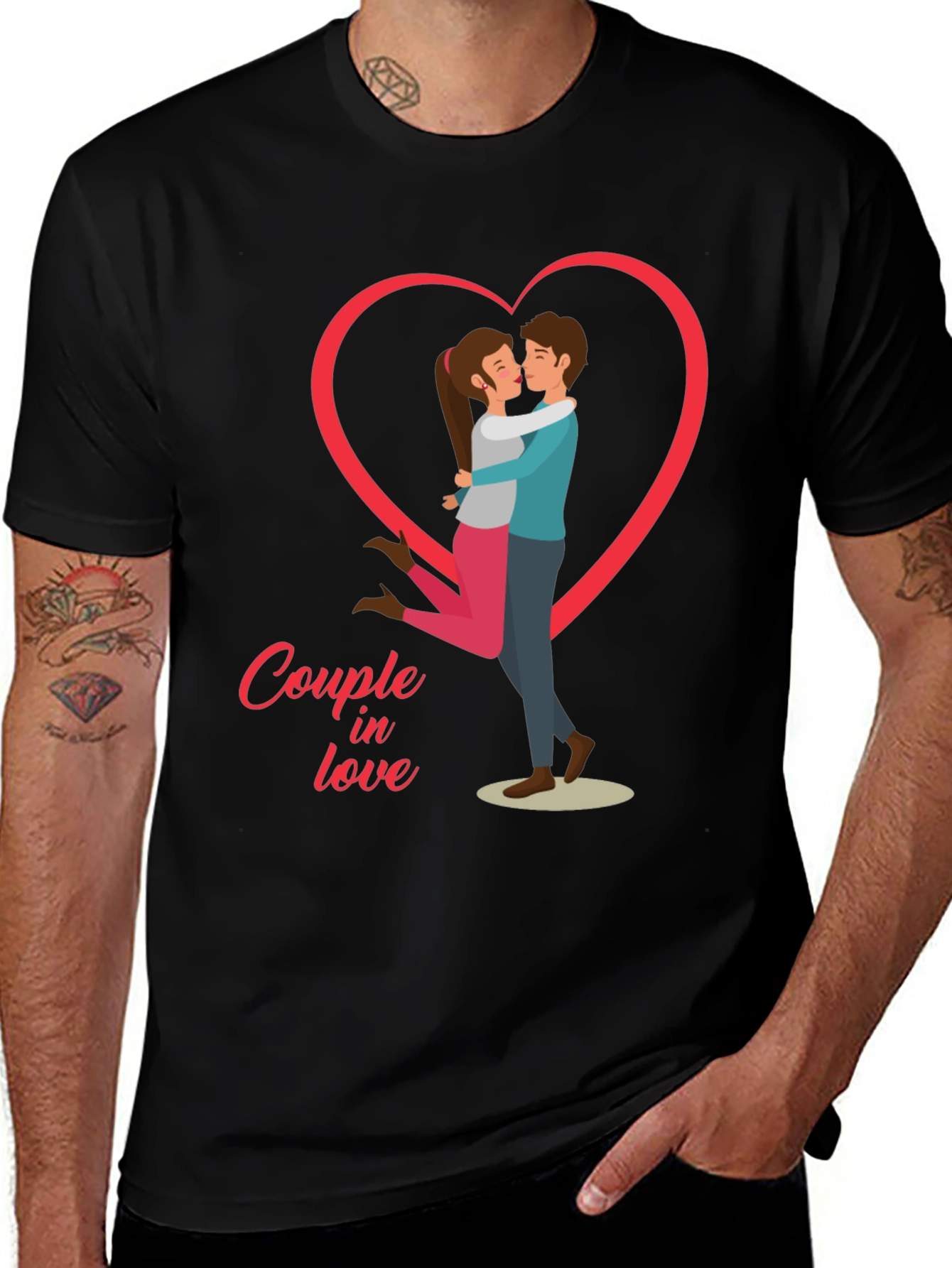 Couple in Love Graphic Tee - Valentines Day Shirt