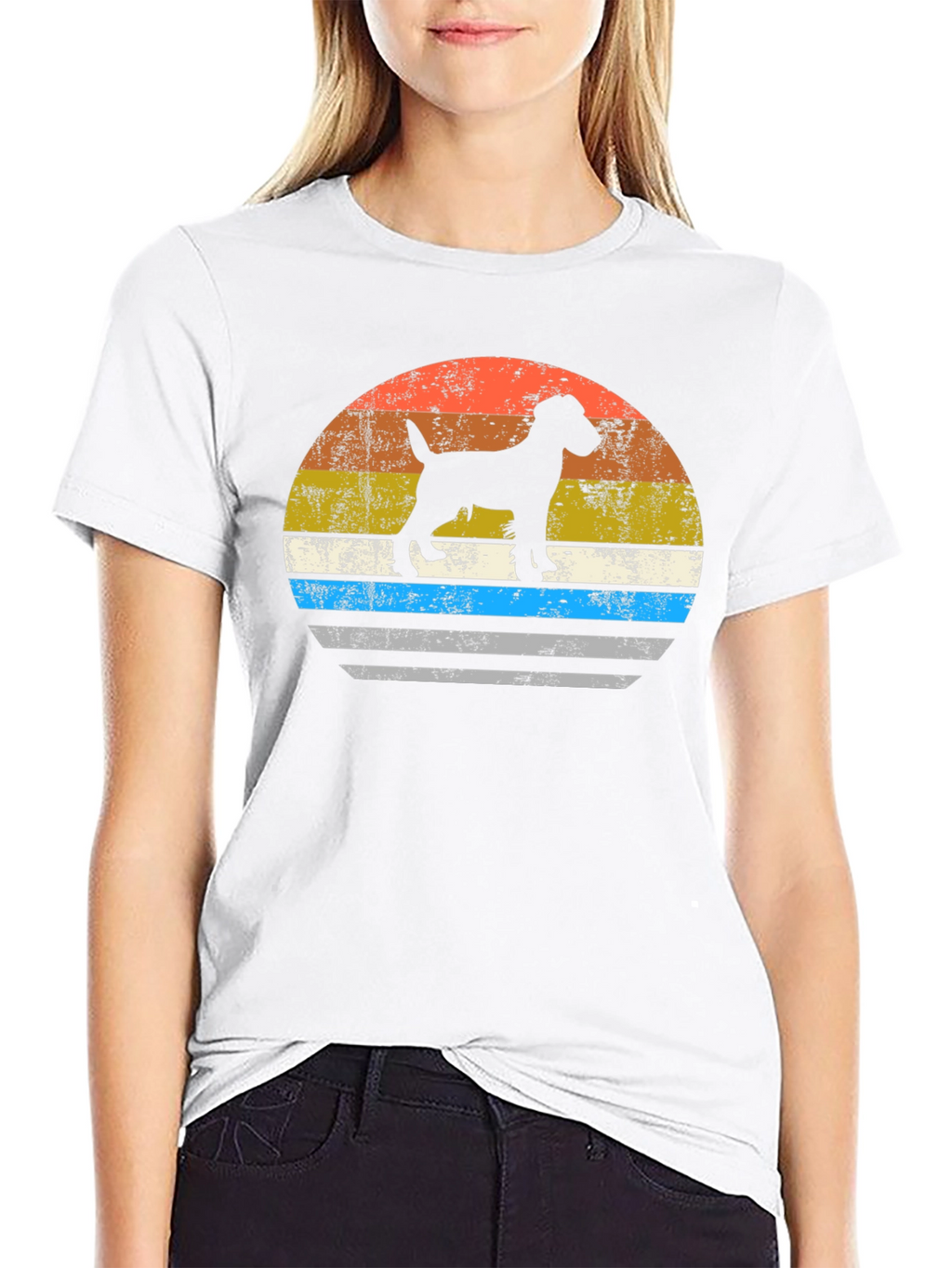 Retro Dog Silhouette Graphic Tee