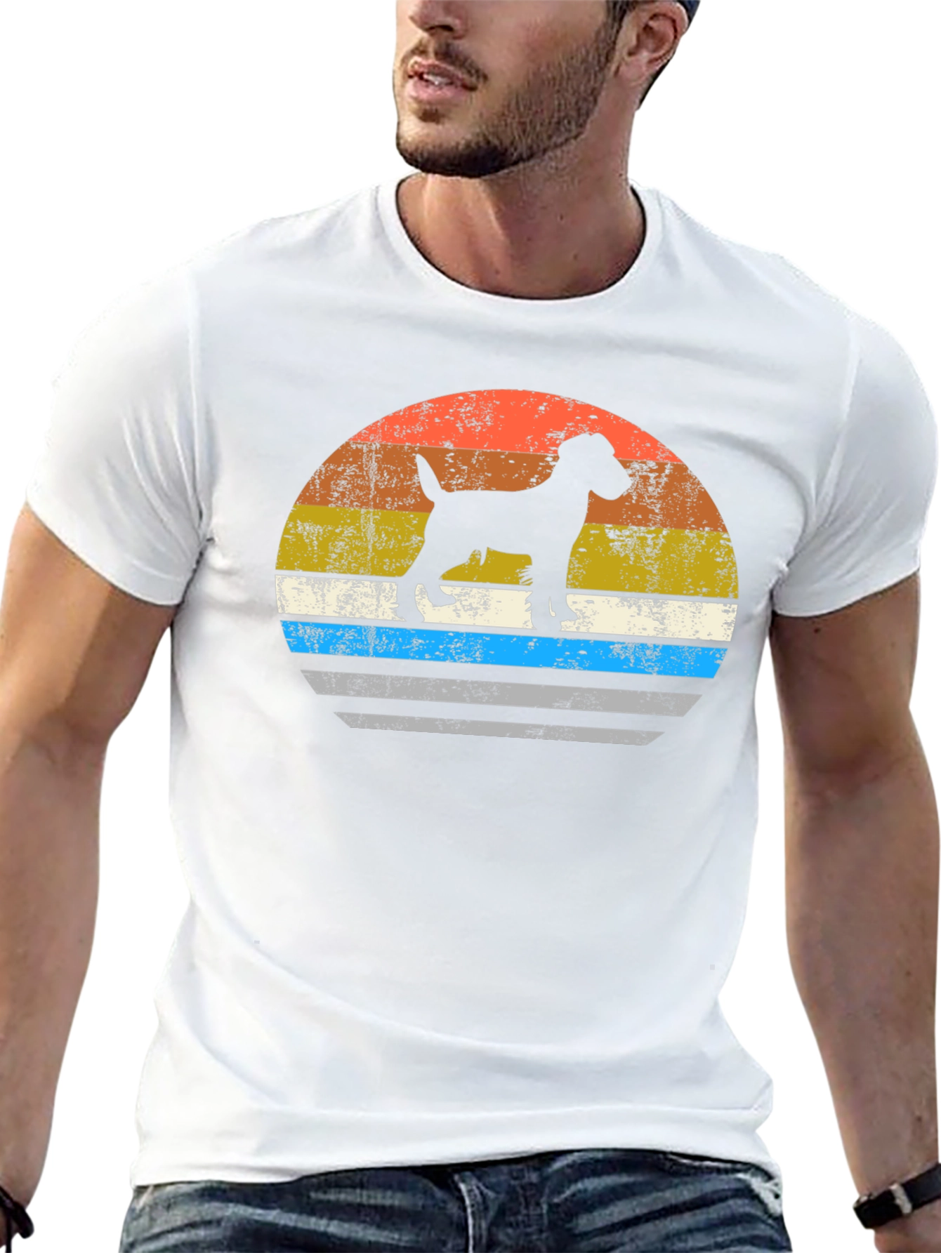Retro Dog Silhouette Graphic Tee