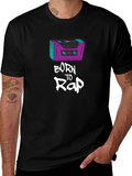 Born to Rap Black T-Shirt - Cassette Design