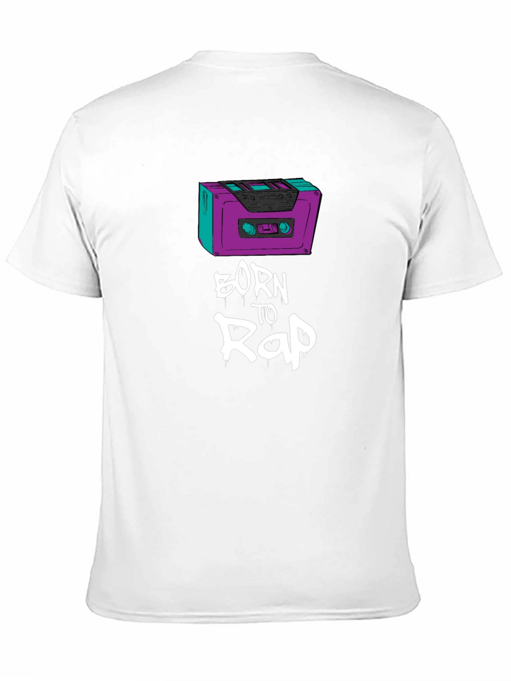 Born to Rap Black T-Shirt - Cassette Design
