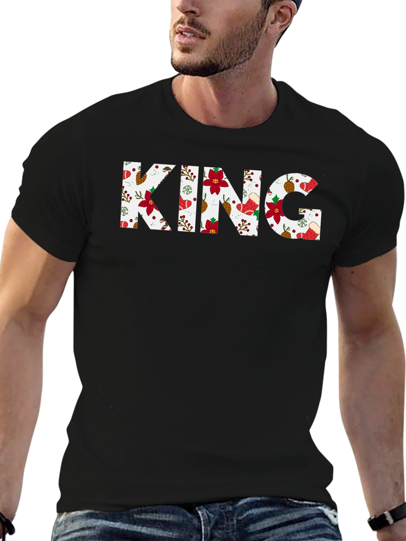 King Christmas Pattern T-Shirt