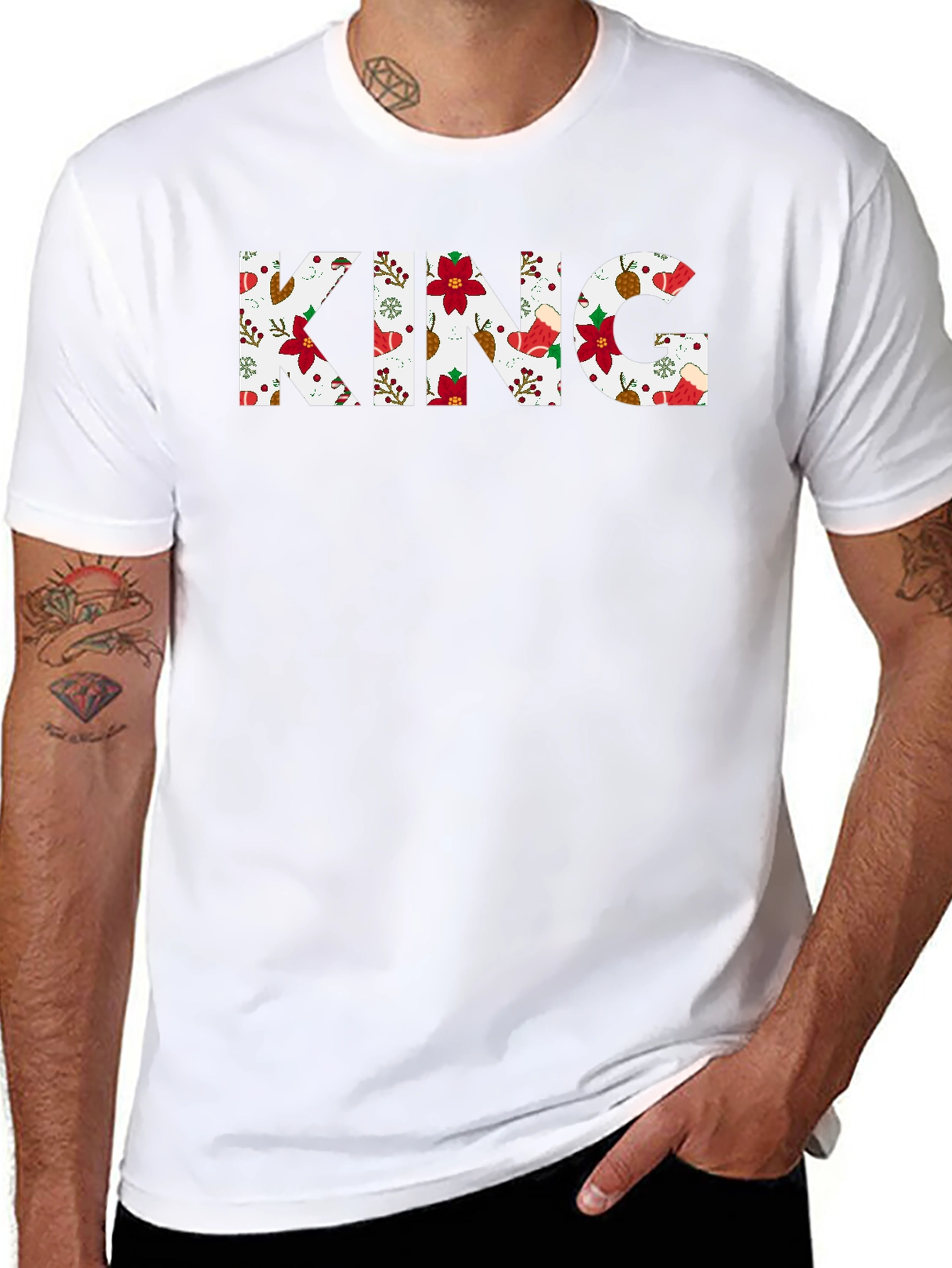 King Christmas Pattern T-Shirt