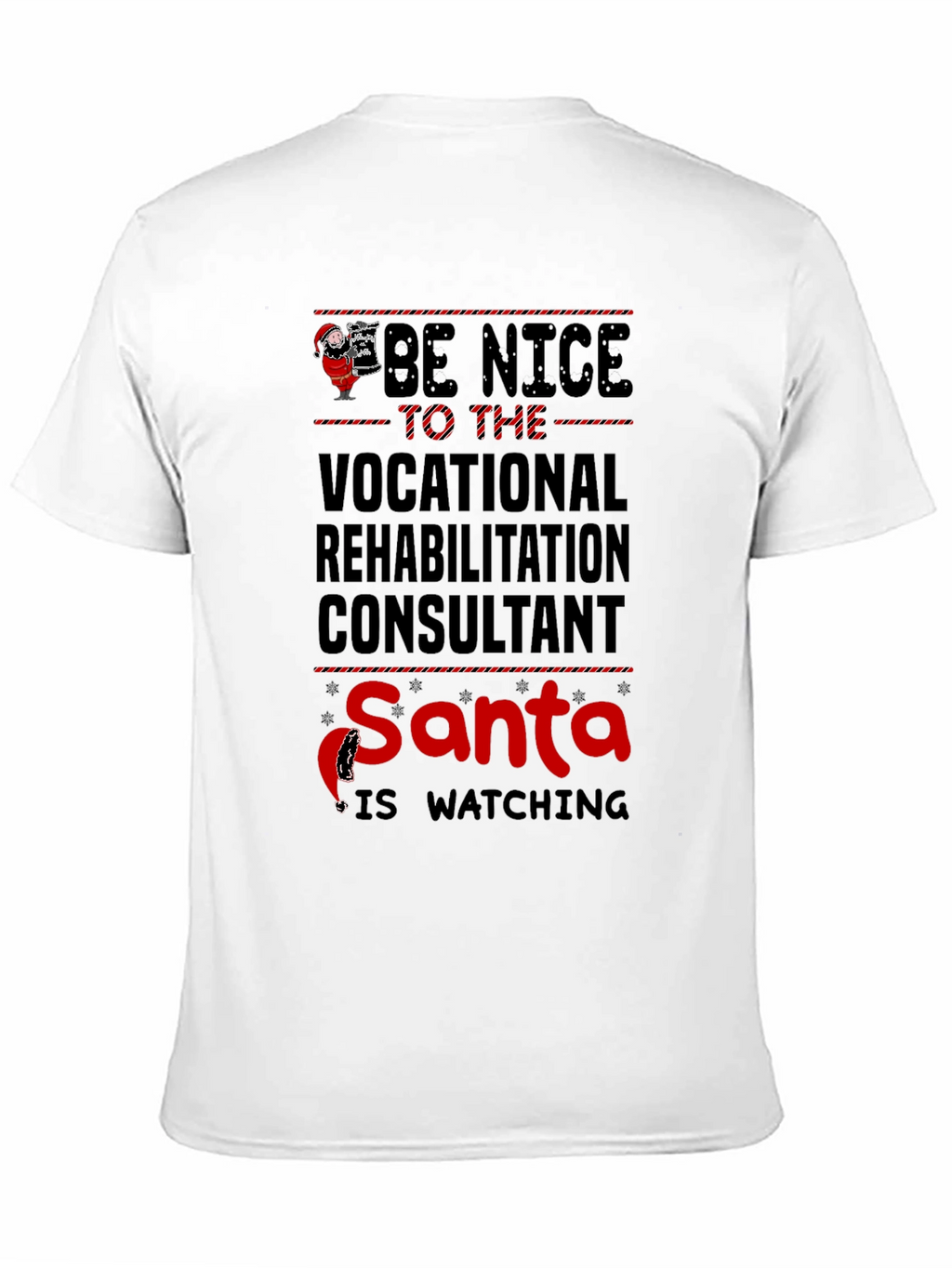 Vocational Rehab Consultant Santa Watching T-Shirt