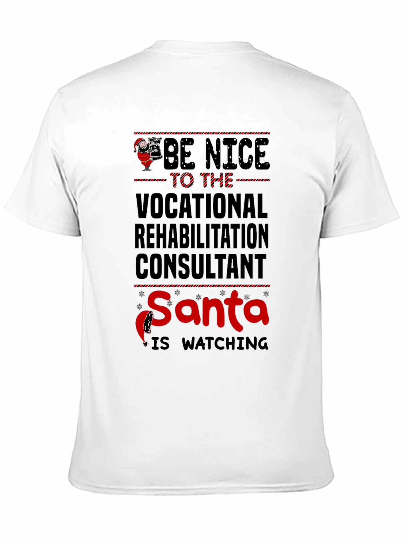 Vocational Rehab Consultant Santa Watching T-Shirt