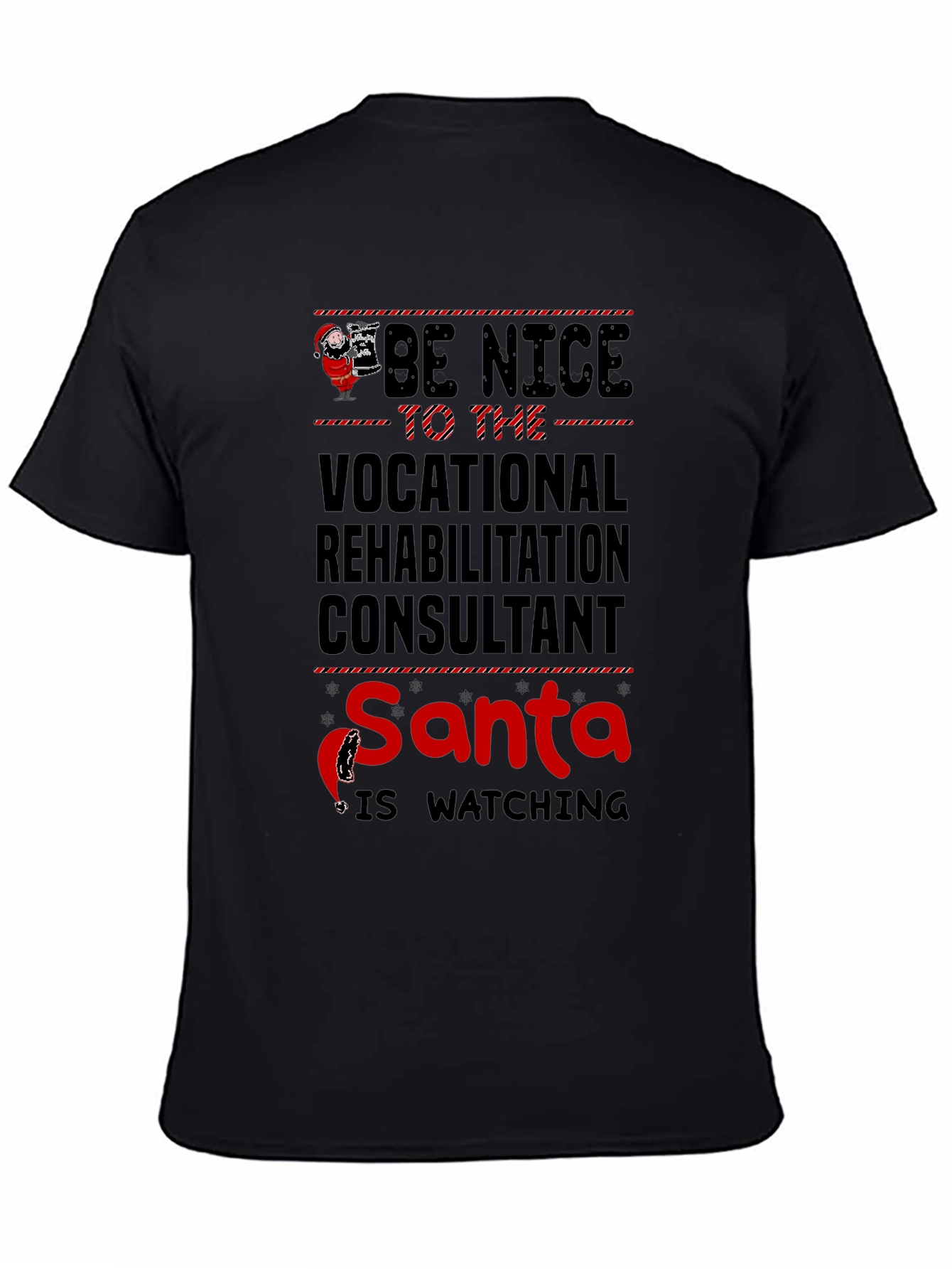 Vocational Rehab Consultant Santa Watching T-Shirt