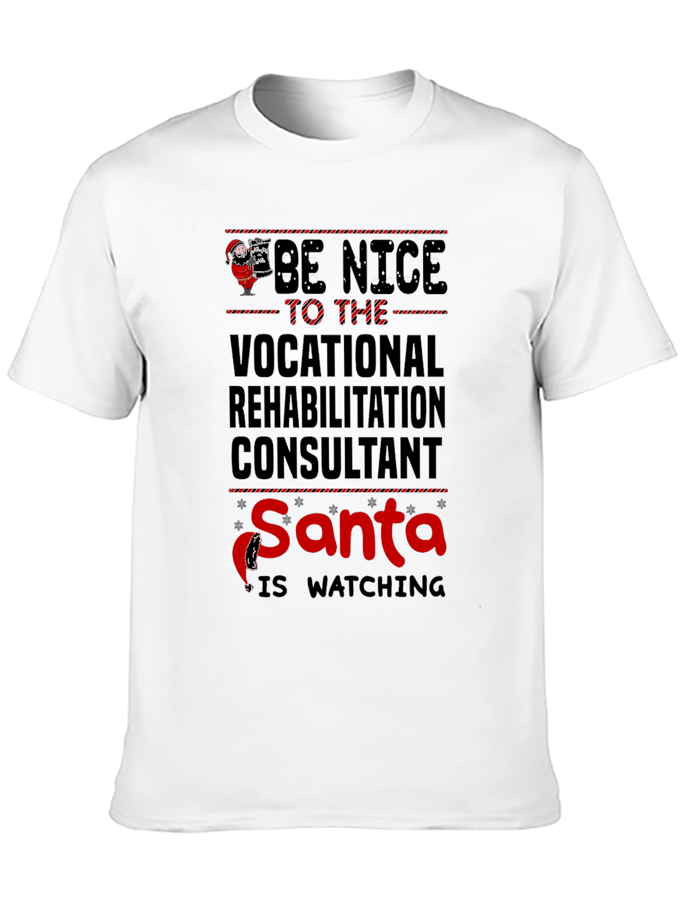 Vocational Rehab Consultant Santa Watching T-Shirt