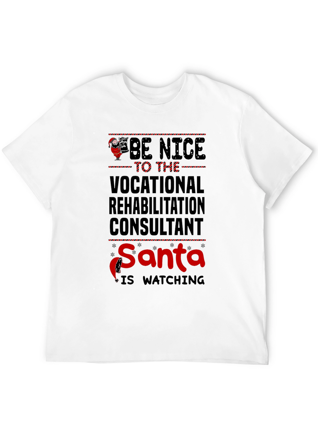 Vocational Rehab Consultant Santa Watching T-Shirt