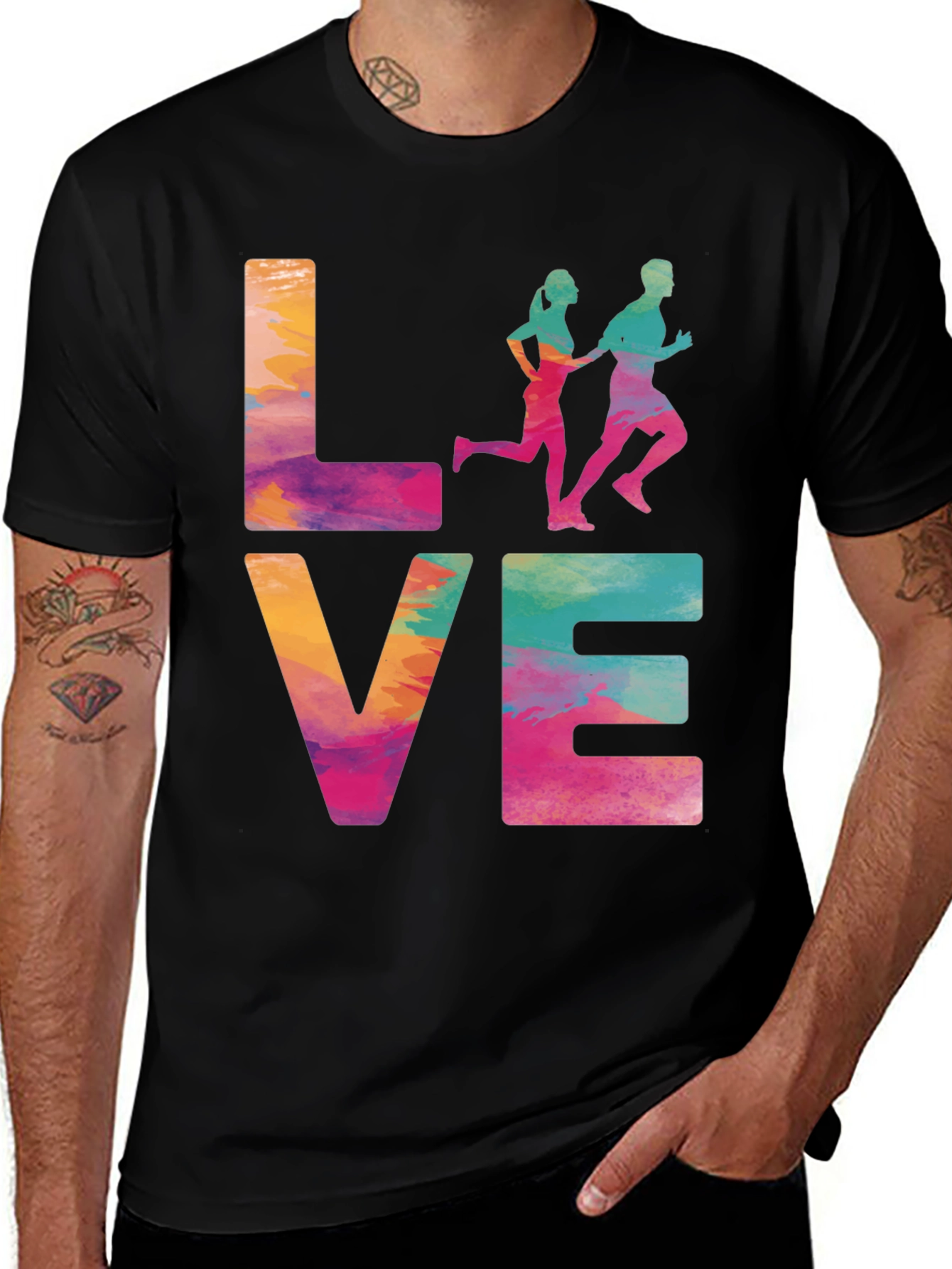 Love to Run Tee - Colorful Runners T-Shirt