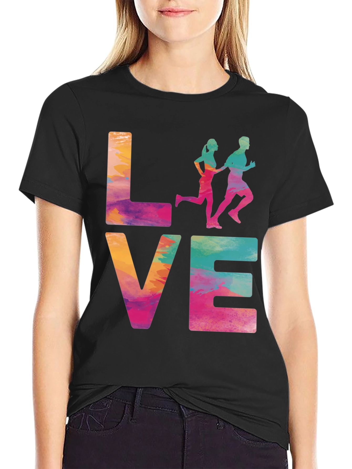 Love to Run Tee - Colorful Runners T-Shirt