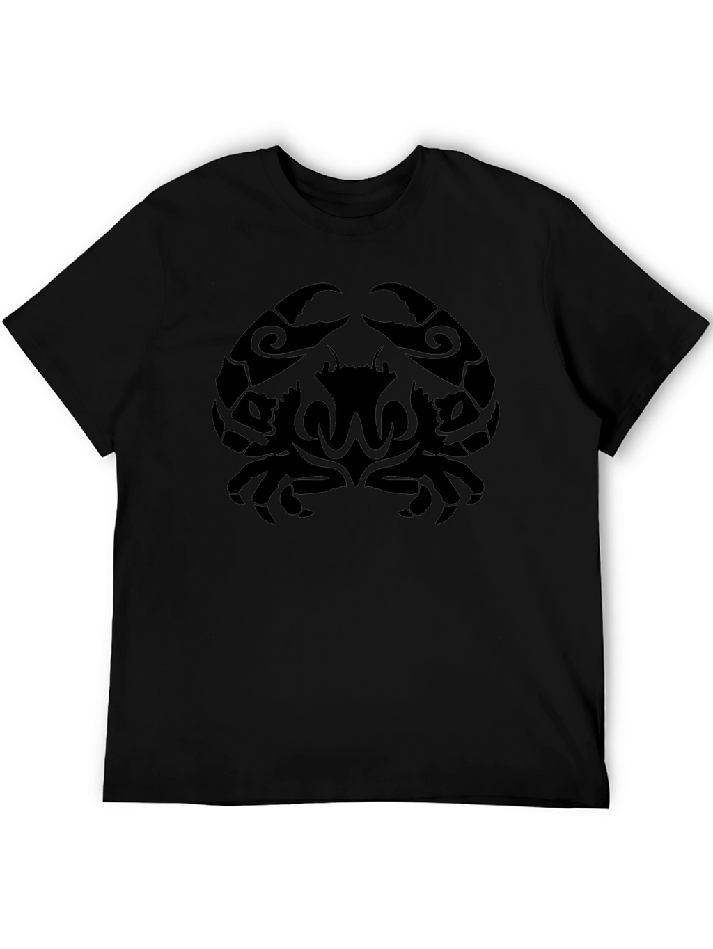 Tribal Crab Graphic Black T-Shirt