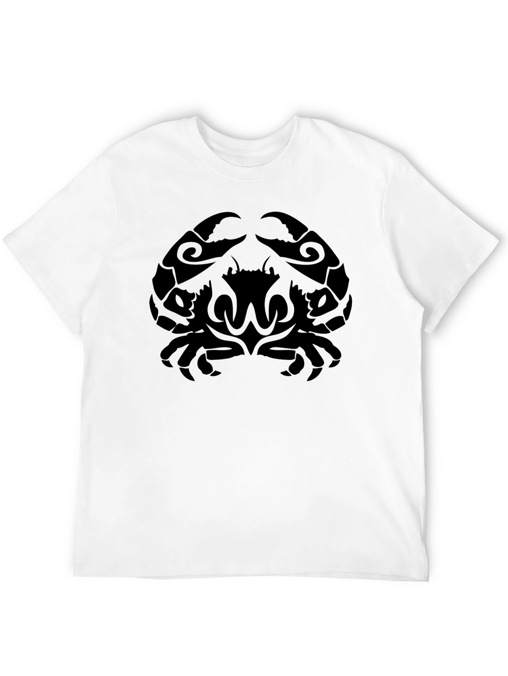 Tribal Crab Graphic Black T-Shirt