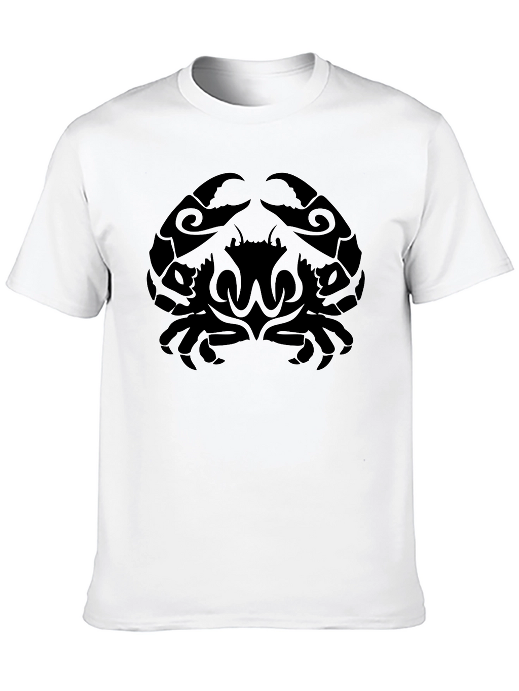 Tribal Crab Graphic Black T-Shirt