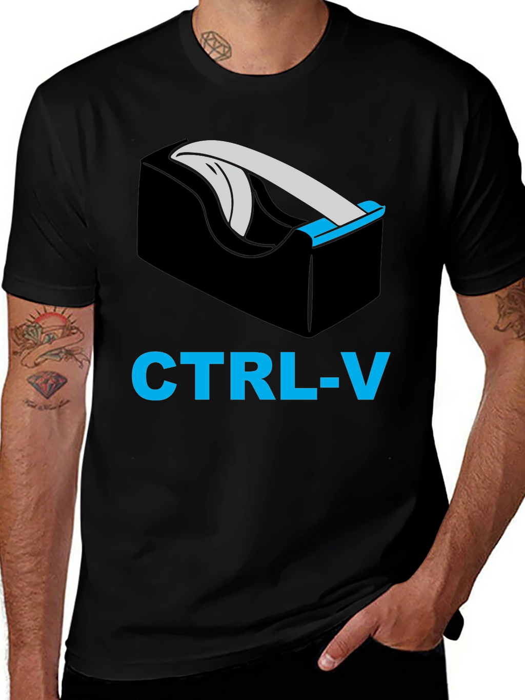 CTRL-V Tape Dispenser Graphic T-Shirt
