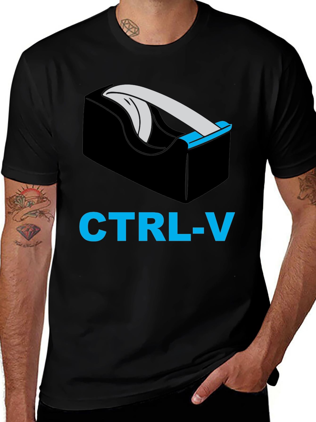 CTRL-V Tape Dispenser Graphic T-Shirt