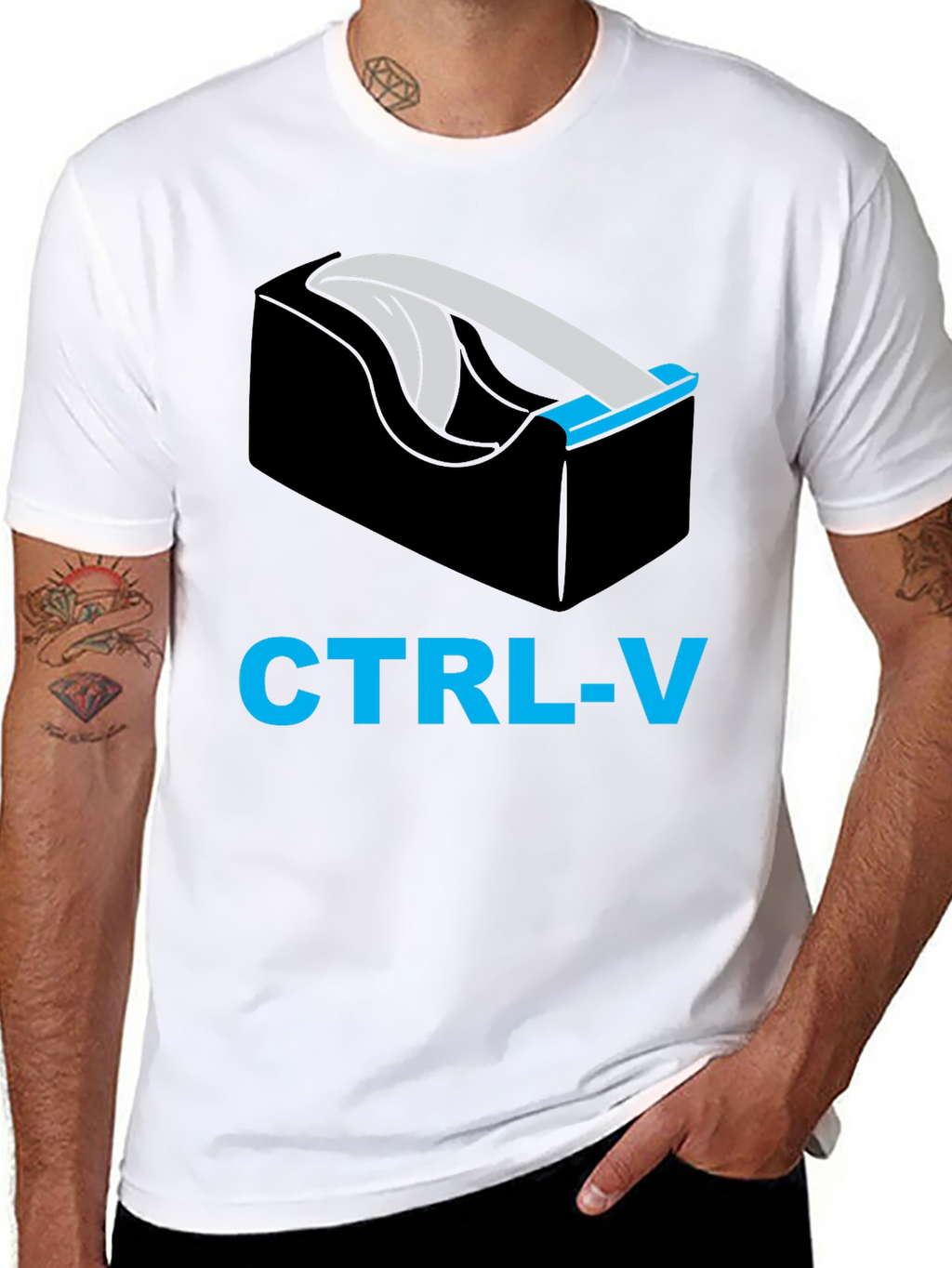CTRL-V Tape Dispenser Graphic T-Shirt