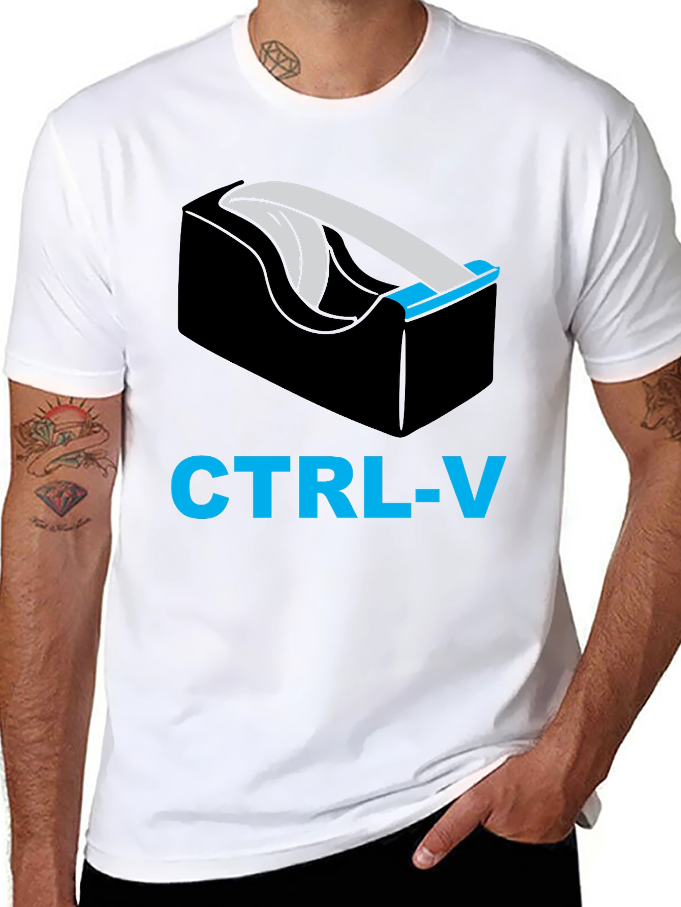 CTRL-V Tape Dispenser Graphic T-Shirt