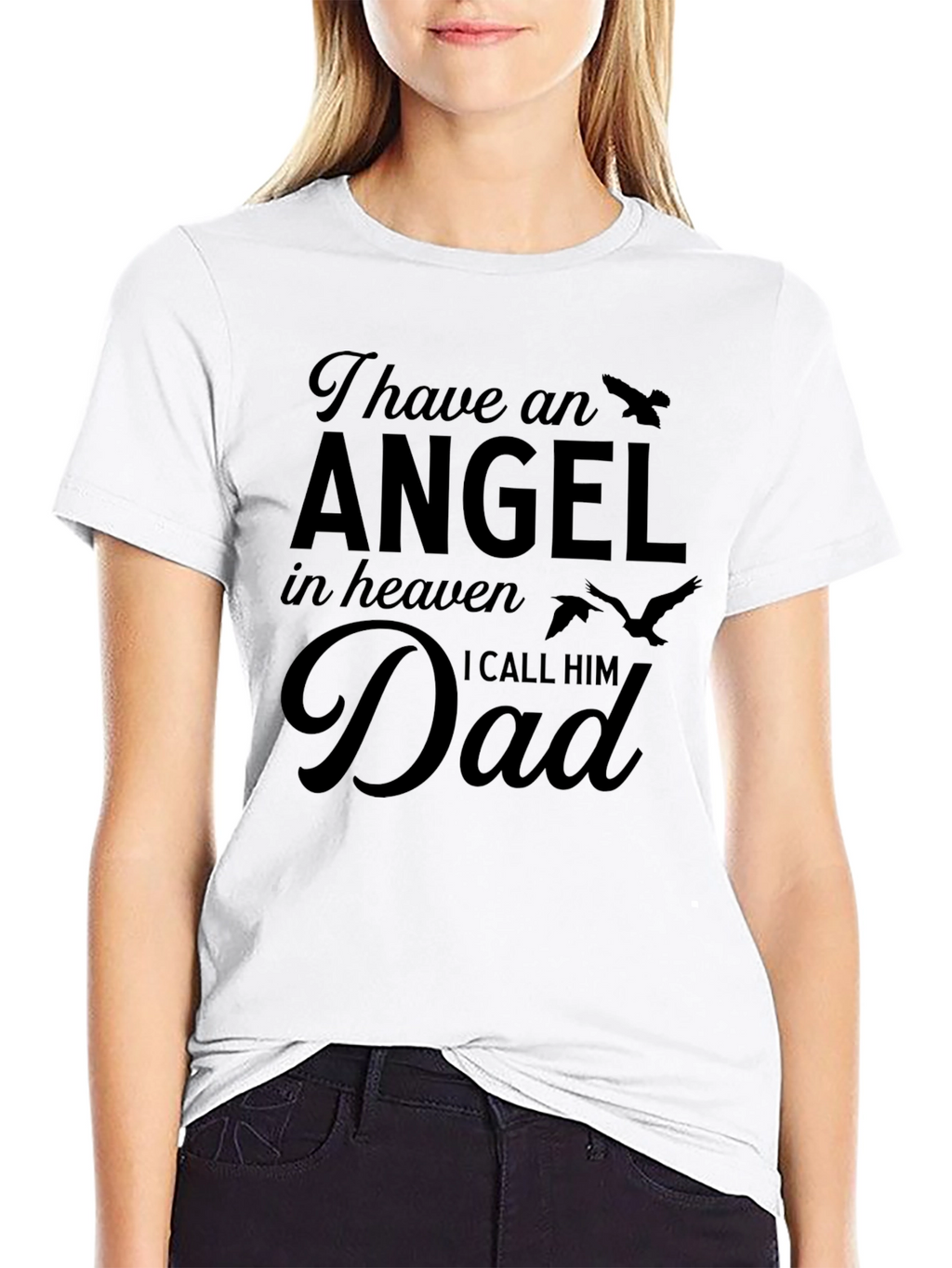 Angel in Heaven Dad Memorial T-Shirt