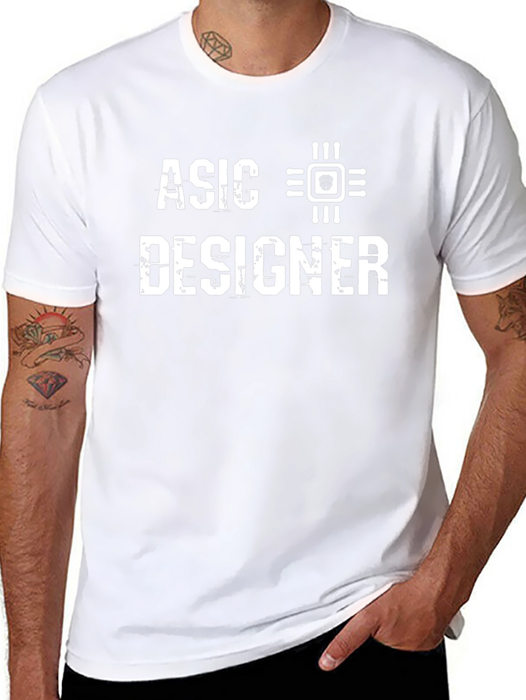 ASIC Designer Black T-Shirt - Tech Enthusiast Apparel