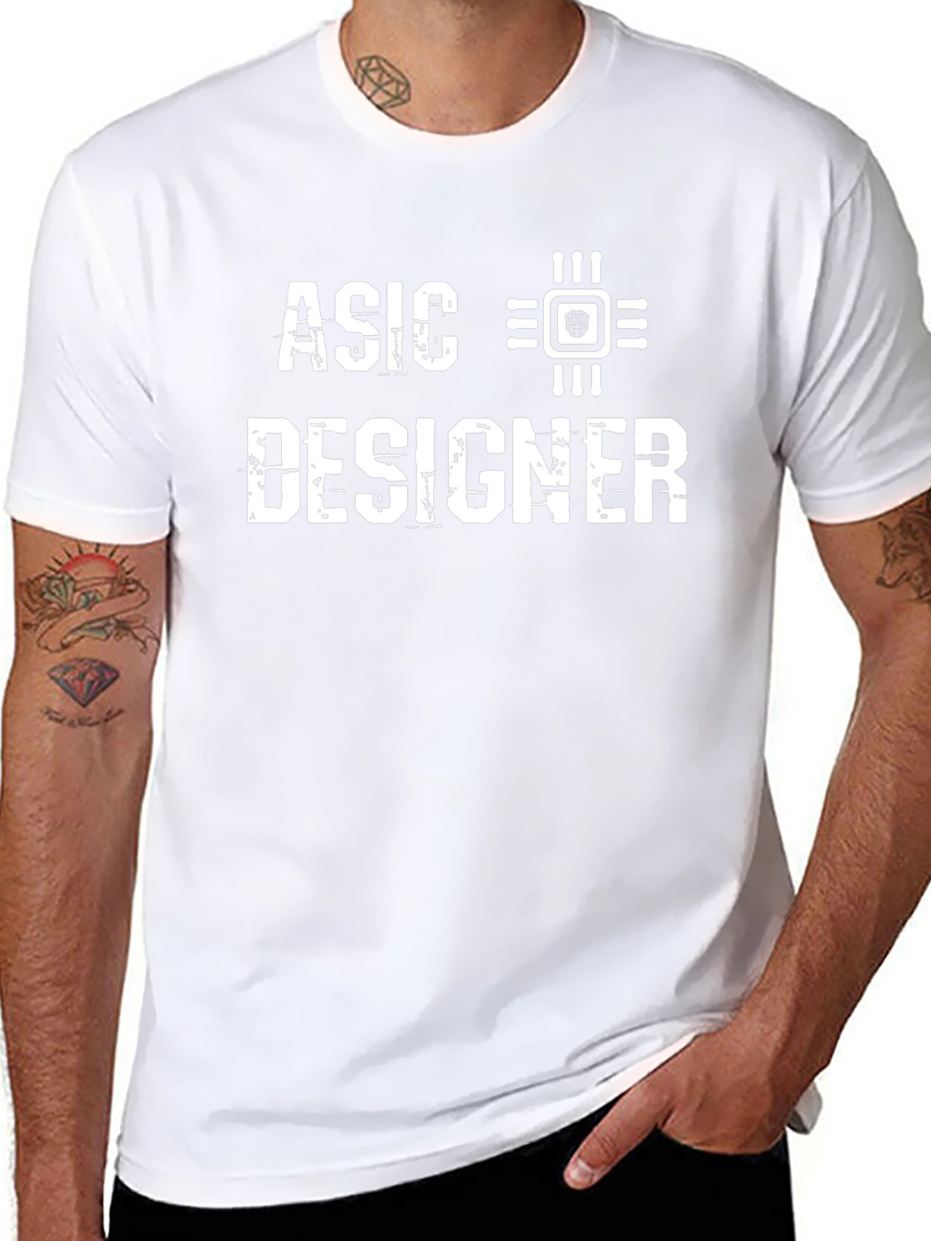ASIC Designer Black T-Shirt - Tech Enthusiast Apparel