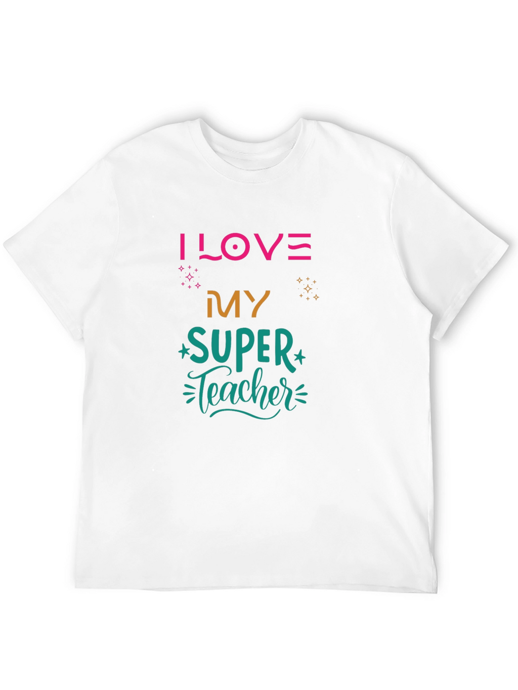 I LOVE My SUPER Teacher Black T-Shirt