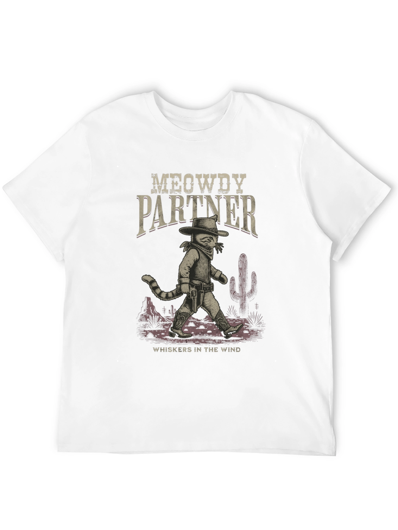 Meowdy Partner Cowboy Cat Graphic T-Shirt