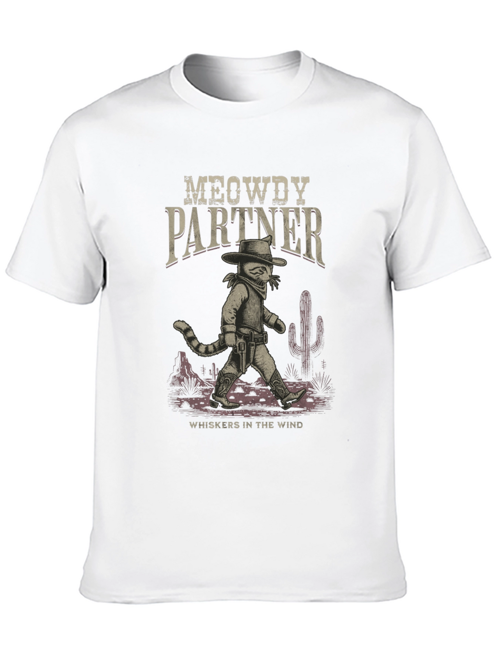 Meowdy Partner Cowboy Cat Graphic T-Shirt