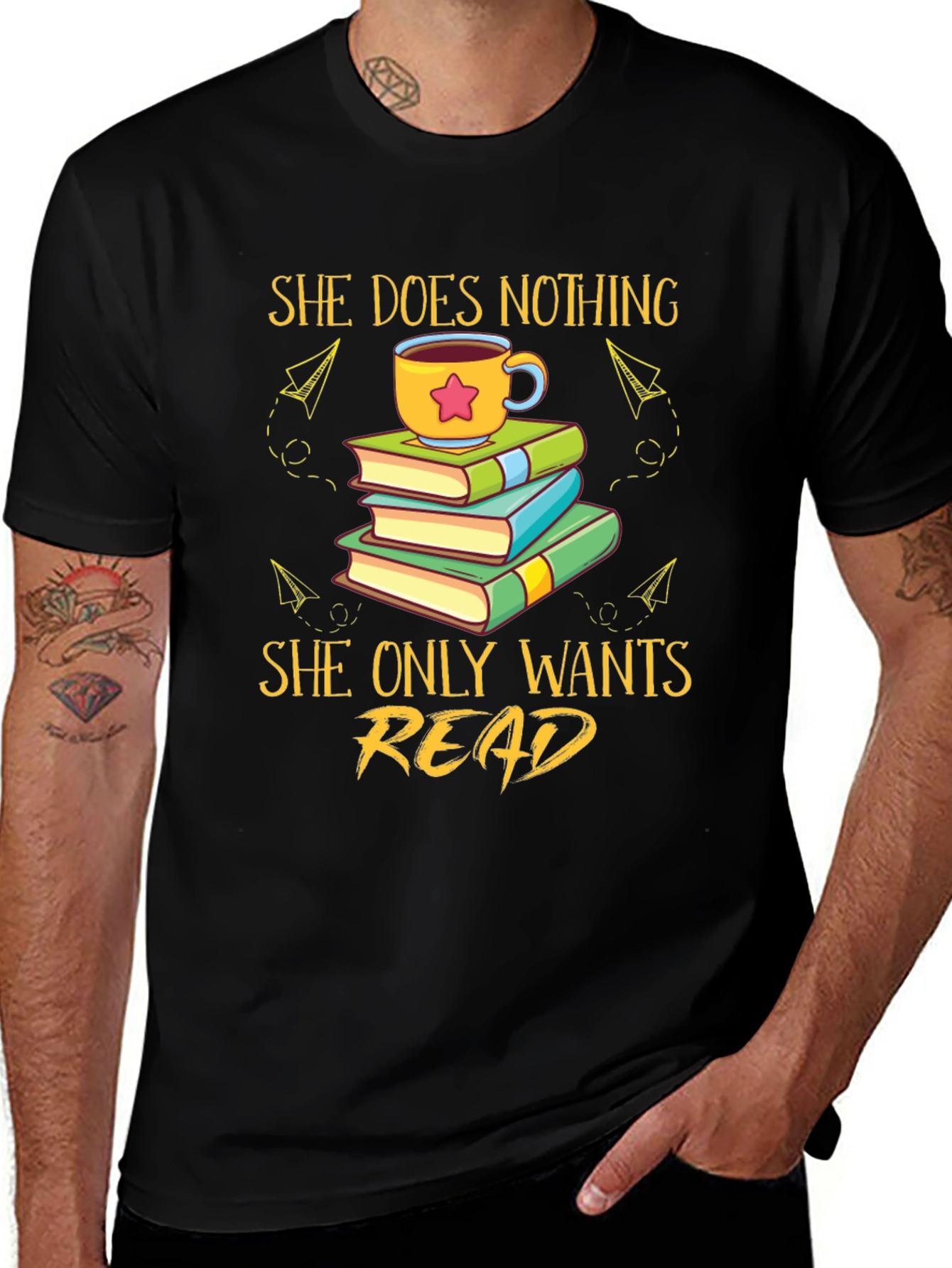 She Does Nothing She Only Wants Read T-Shirt