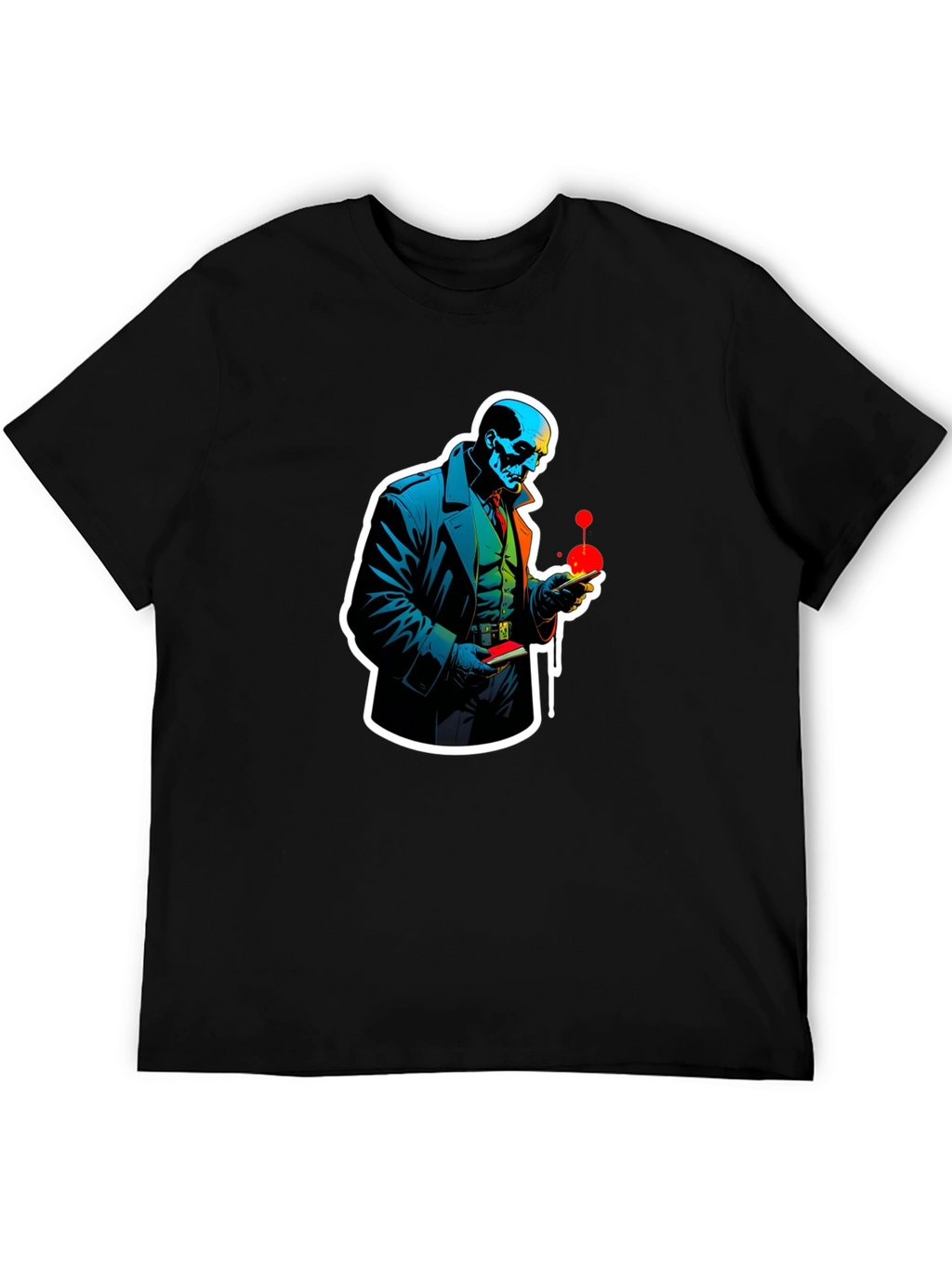 Skull Detective Graphic Tee - Unique Design