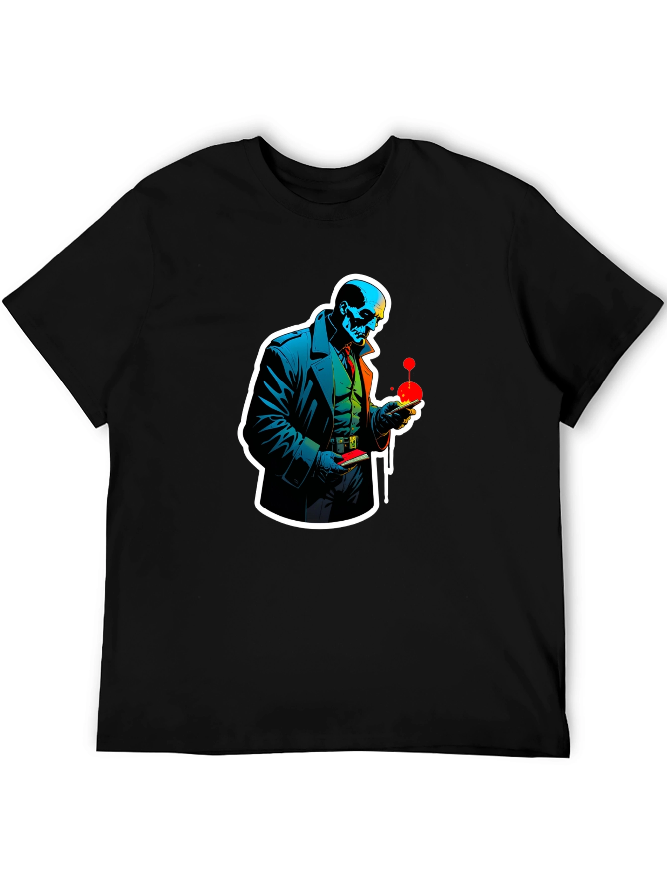 Skull Detective Graphic Tee - Unique Design