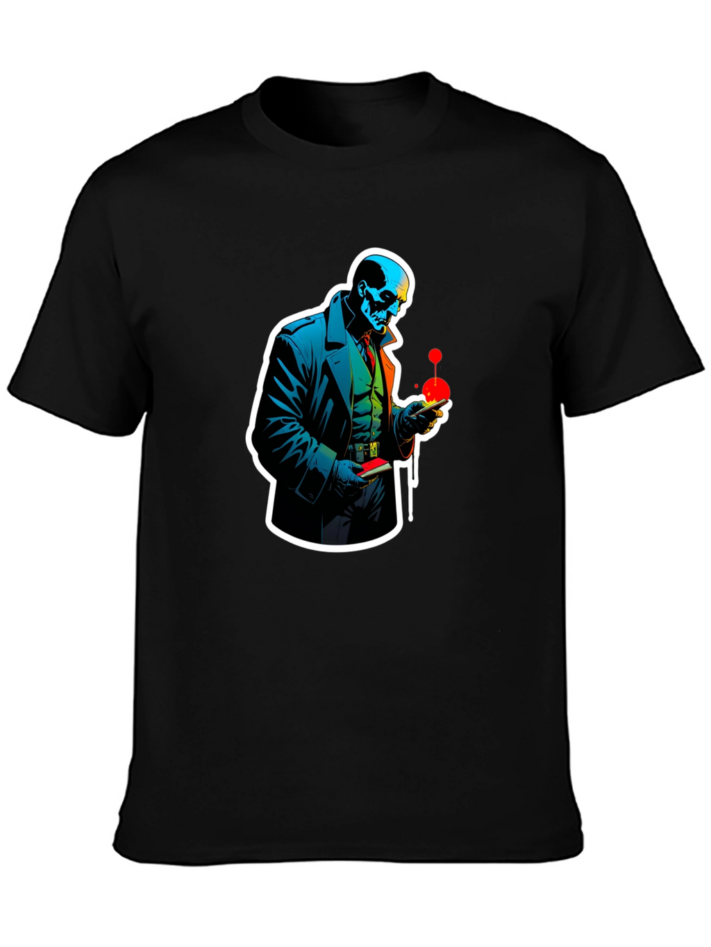 Skull Detective Graphic Tee - Unique Design