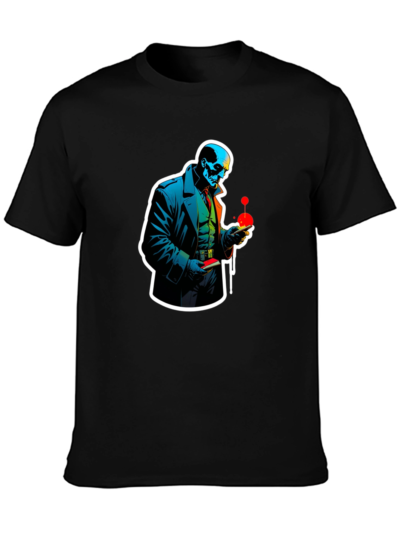 Skull Detective Graphic Tee - Unique Design