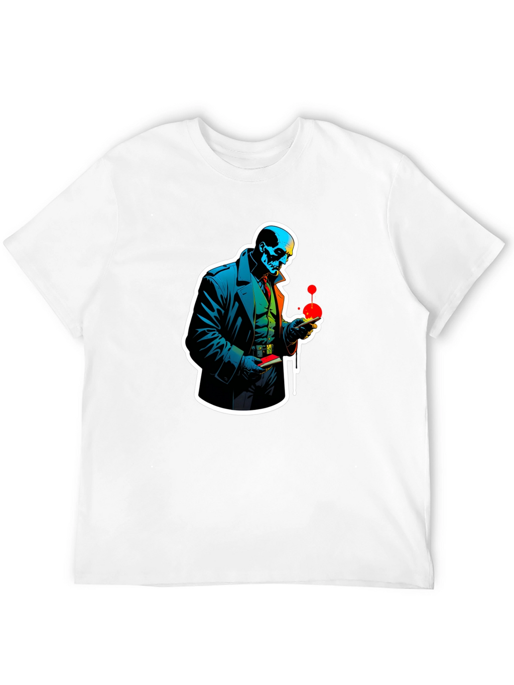 Skull Detective Graphic Tee - Unique Design