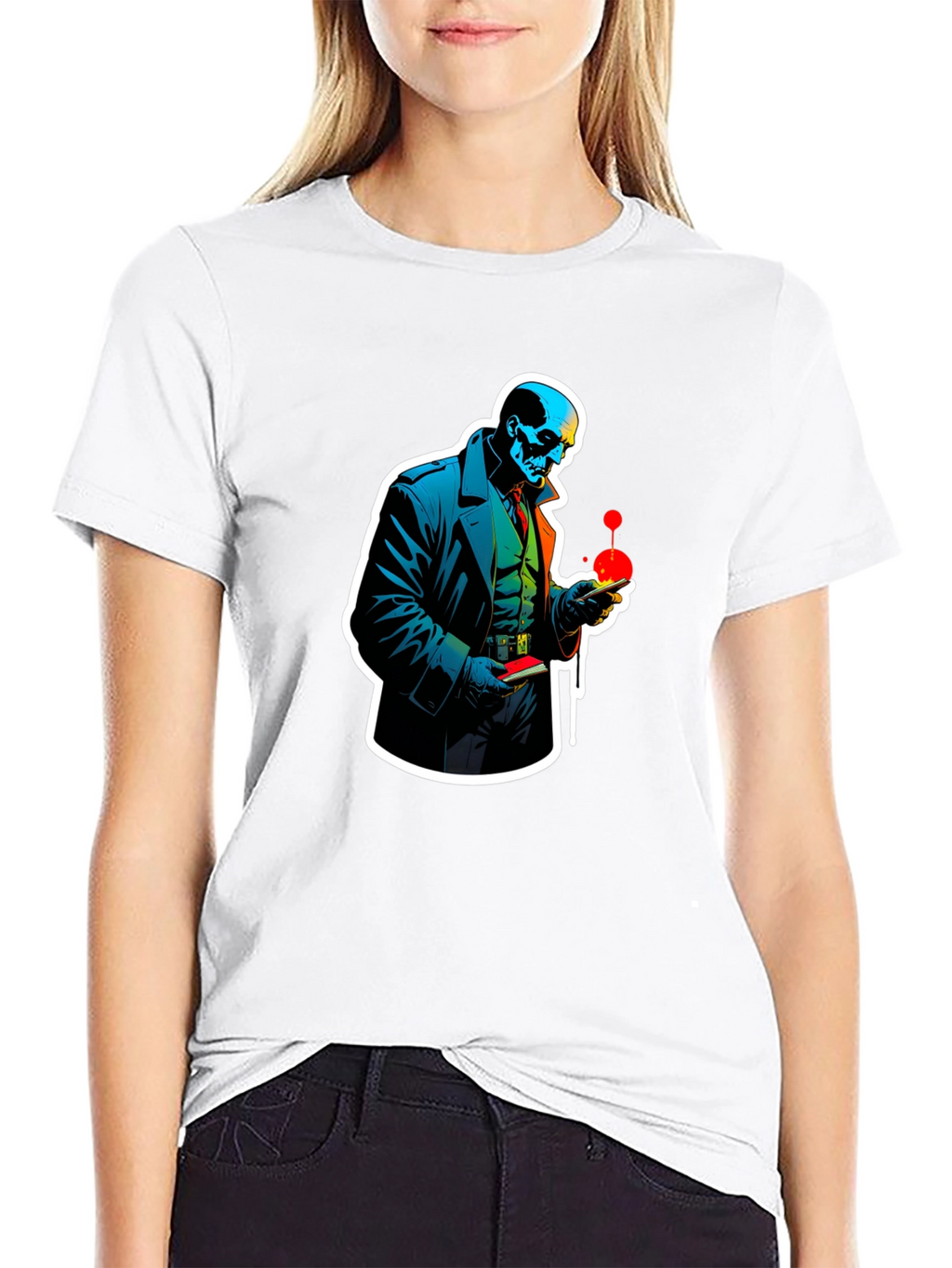 Skull Detective Graphic Tee - Unique Design