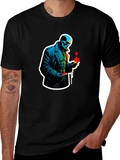 Skull Detective Graphic Tee - Unique Design