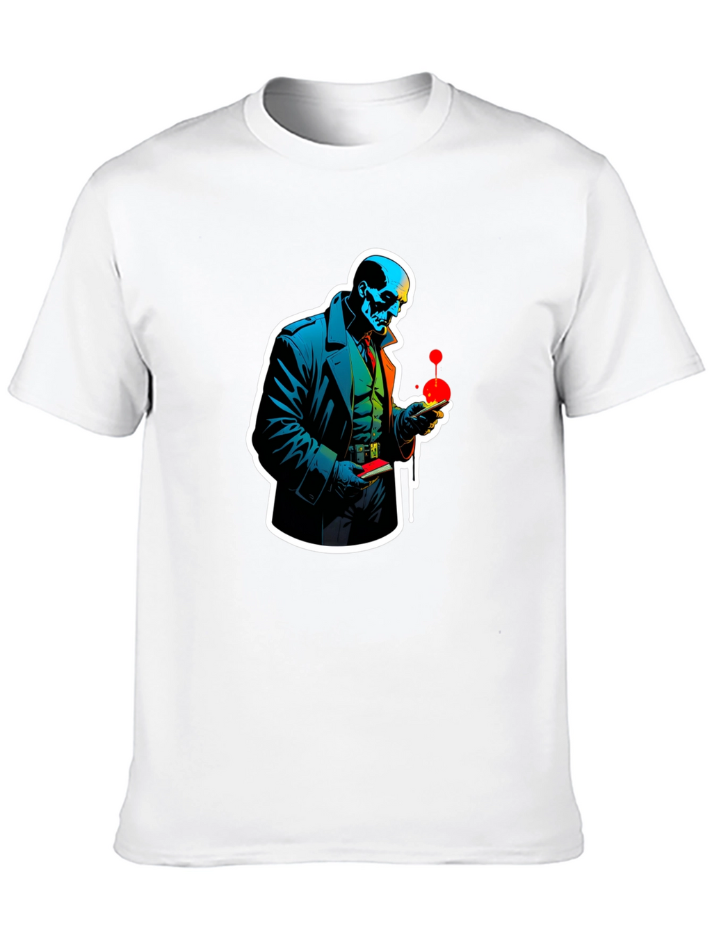 Skull Detective Graphic Tee - Unique Design