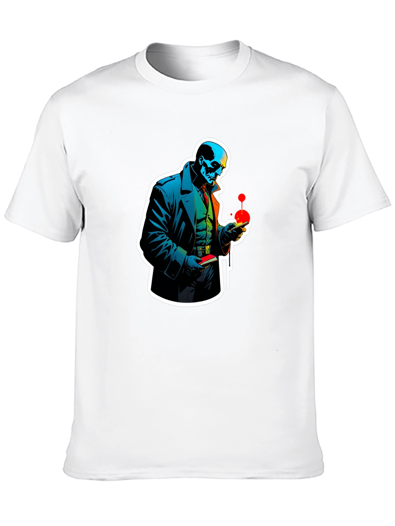 Skull Detective Graphic Tee - Unique Design