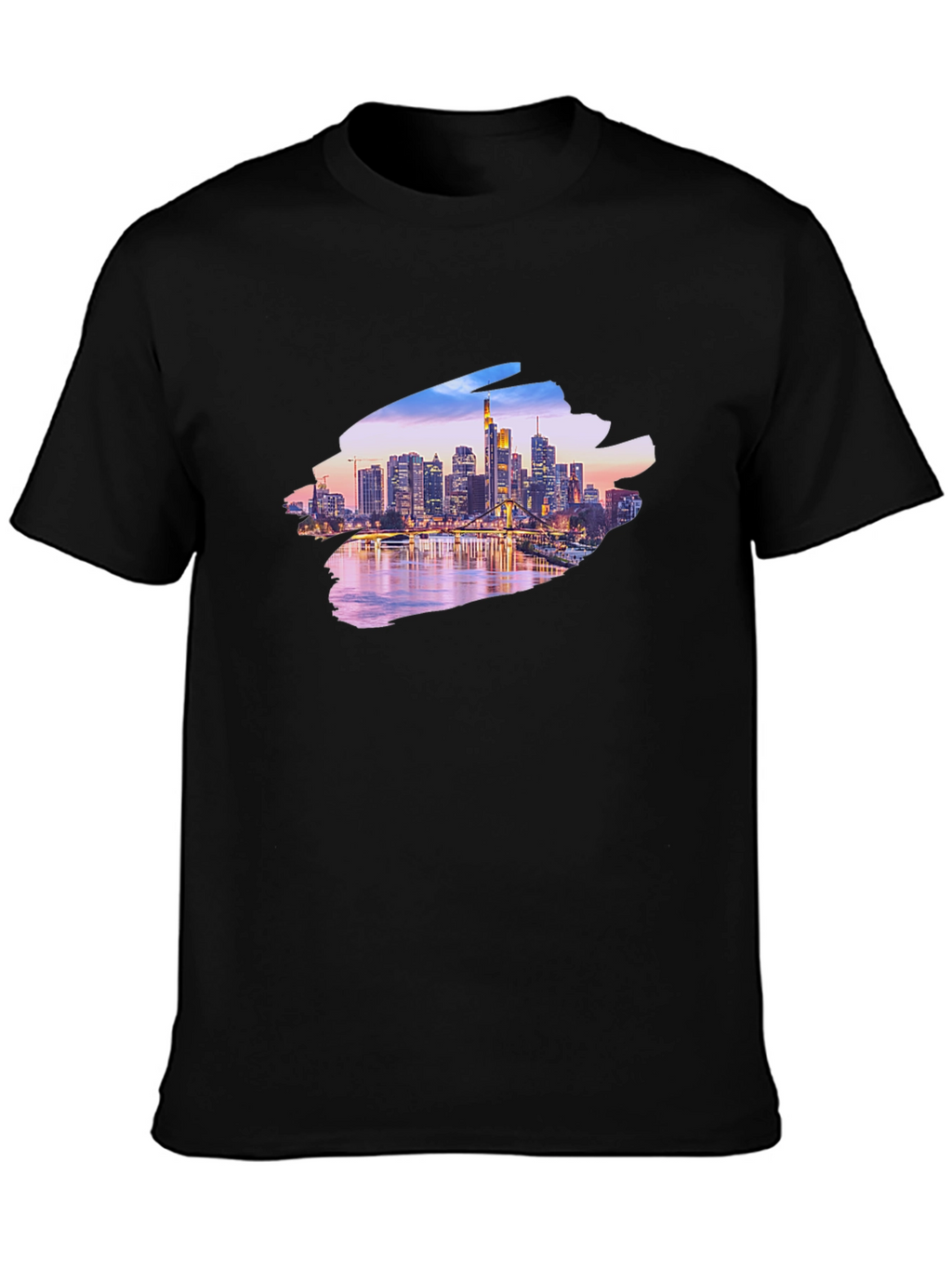 Cityscape Graphic Black T-Shirt