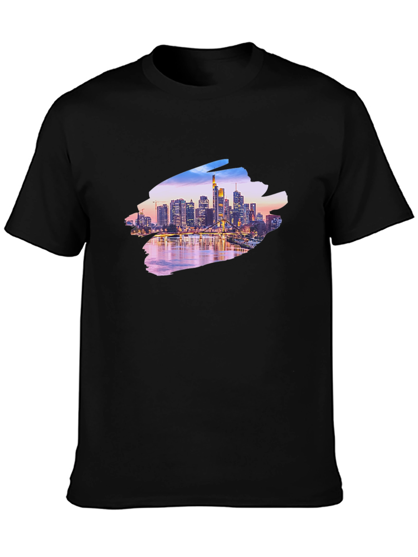 Cityscape Graphic Black T-Shirt