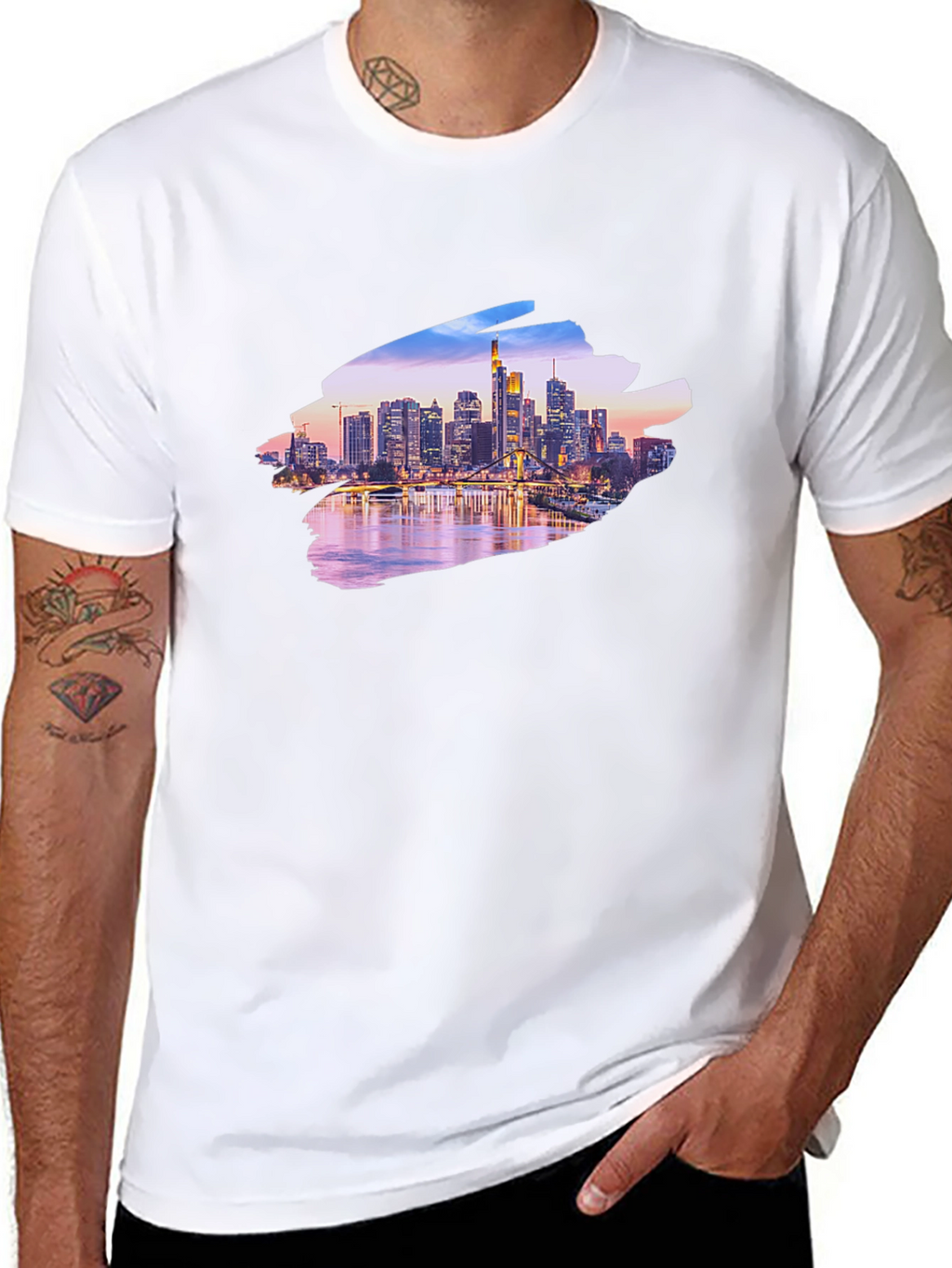 Cityscape Graphic Black T-Shirt